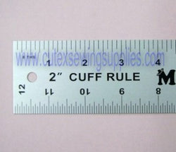 CUFF WIDTH RULER 12" X 2" ALUMINUM CUFF-WIDE RULER