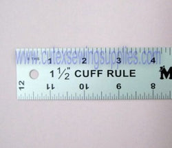 CUFF WIDTH RULER 12" X 1-1/2" ALUMINUM CUFF-WIDE RULER