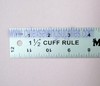 CUFF WIDTH RULER 12" X 1-1/2" ALUMINUM CUFF-WIDE RULER