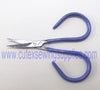 Curved Blade Adjustable Finger Ring Applique Scissors 3-1/2" Length