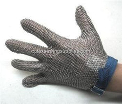 Stainless Steel Metal Mesh Safety Glove - 5 finger Reversible - Left or Right
