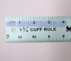 CUFF WIDTH RULER 12" X 1-3/4" ALUMINUM CUFF-WIDE RULER