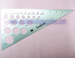 12" ALUMINUM TRIANGLE RULER 30-60-90 DEGREES 26 HOLES