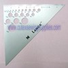 8" ALUMINUM TRIANGLE RULER 45-45-90 DEGREES 20 HOLES