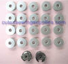 20 ALUMINUM BOBBINS & 2 BOBBIN CASES INDUSTRIAL SINGLE NEEDLE SEWING MACHINES