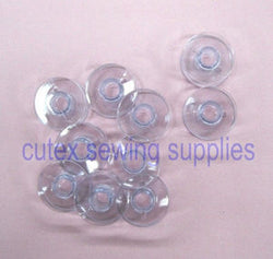 10 PLASTIC BOBBINS HOME SEWING MACHINE BERNINA BROTHER JANOME #55623P #SA159