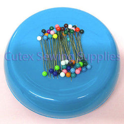GRABBIT Magnetic Pincushion + 50 Pins - Sewing Pin Holder Cushion