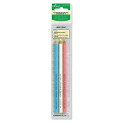 CLOVER Water Soluble Pencils - White, Blue & Pink - 3 pack