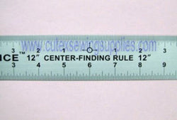 12" CENTER FINDING ALUMINUM RULER 12" X 1-3/4" RULE