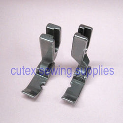 Hinged Left & Right Zipper Cording Foot Set for Industrial Sewing Machines
