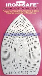 IRON SAFE Ironing Shoe for Household Steam Irons TOP HAT Coated Sole Plate