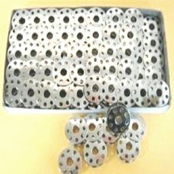 100 Industrial Sewing Machine Metal Bobbins #270010W - Holes On Both Sides