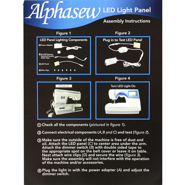Alphasew LED Panel Light Kit For Household Sewing Machines & Sergers ...