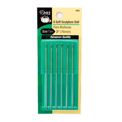 Dritz 6 Soft Sculpture Doll Making Hand Needles, 3" (76mm) Long, #56D