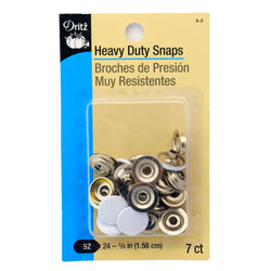 Dritz Heavy Duty Snaps White - Size 24, 5-8 Inch, 7 Sets-Package 5-2