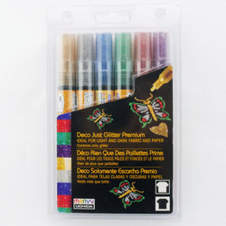 Deco Just Glitter Premium 6 Color Marker Set