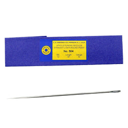 C.S. Osborne 12 Pk. Straight Single Round Point Needle #504, 10" Long, 13 Gauge