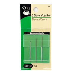 Dritz 3 Glovers-Leather Hand Needles, Size 3-7, #D56G