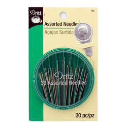 Dritz 30 Assorted Hand Needles With Needle Threader, #160