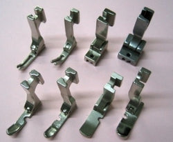 INDUSTRIAL SEWING HINGED ZIPPER FEET 8 PCS ASSORTMENT