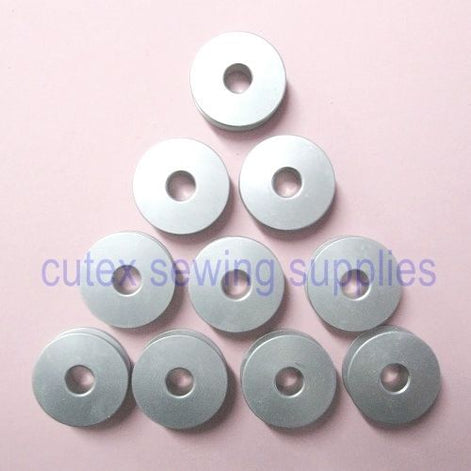 Brother Industrial Single Needle Machine Aluminum Bobbins - 10 Pack  #146290001 - Cutex Sewing Supplies