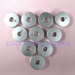 10 Aluminum Bobbins Pfaff 138, 238, 437, 438 Zig-Zag Machines #91-168144-05