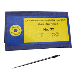 Pack of 12 C.S. Osborne 2-1/2" Stabbing Awl #32, Straight Round Point