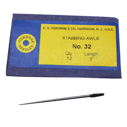 Pack of 12 C.S. Osborne 3" Stabbing Awl #32, Straight Round Point