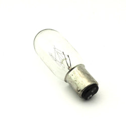Cutex Long Glass Light Bulb, 19/32" Base, 120V 15W Push-In Turn & Lock Part Number #1PCW