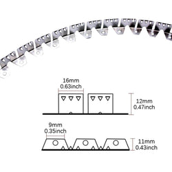 Cutex Upholstery Curve Easy 3-Prong Flexible Metal Tack Strip Flex-Grip - 32 Ft.