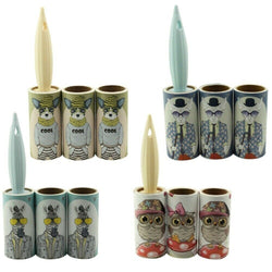 Cutex Extra Sticky Lint Pet Hair Dust Removers Rollers - 12 Rolls, 4 Handles