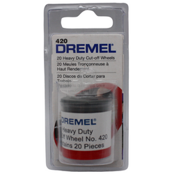 Dremel 20 Pcs 15/16" Heavy Duty 0.040" Thick Disc Cut-Off Wheels #420
