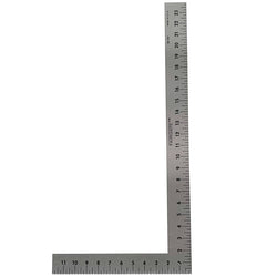 Fairgate 12" X 6" Half-Size L-Square Ruler #50-147 - Made in USA