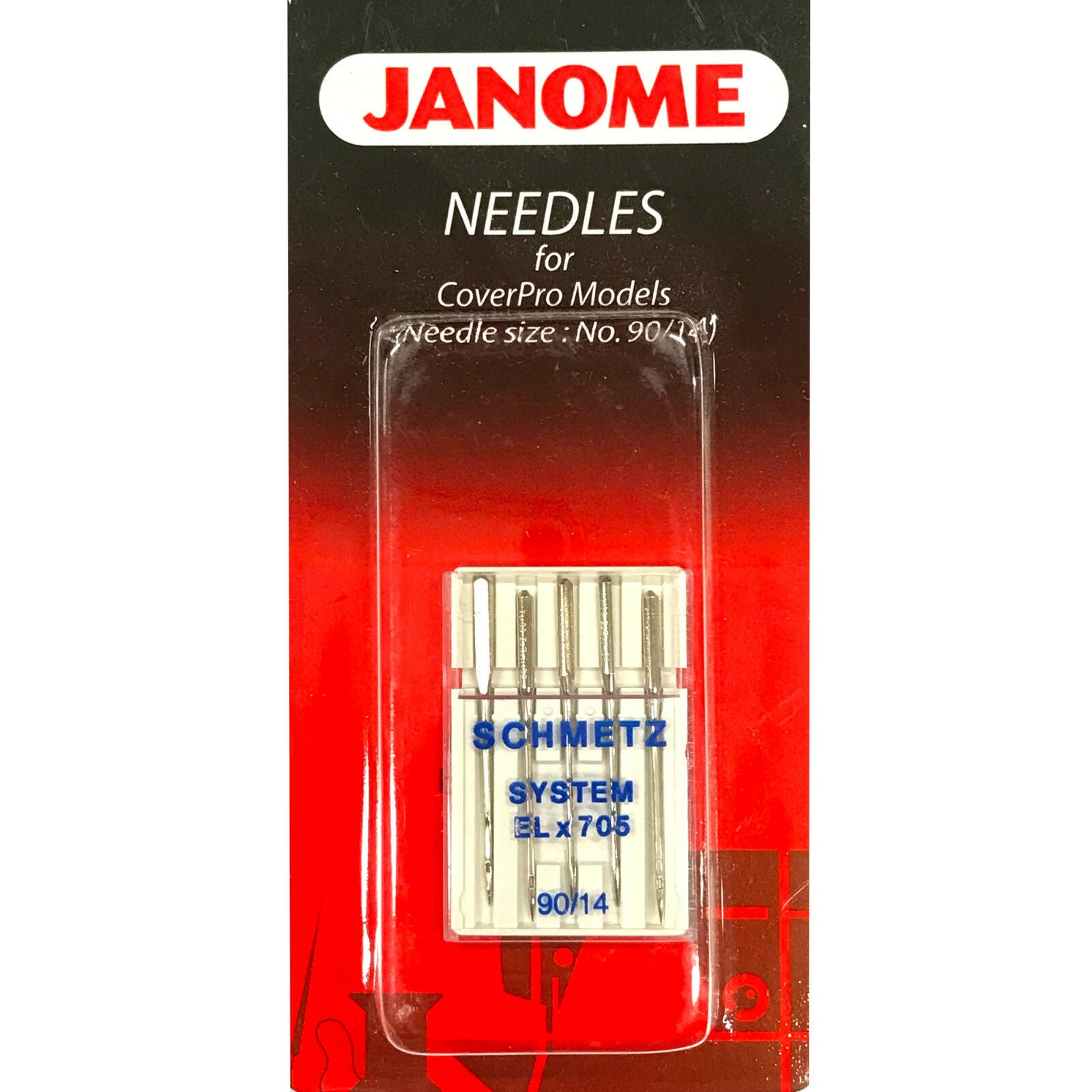 Janome Needles ELX705 For CoverPro Models Size 90/14 Sewing Needles 7