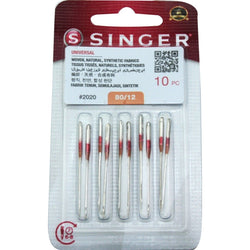 Pack of 10 Singer 2020 Universal Home Sewing Machine Needles