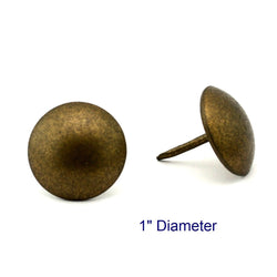 C.S. Osborne 50 Pcs 1" Dia. Natural Decorative Nail #7256-N Upholstery Tacks