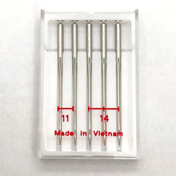 Janome 5 Pk. HAX1SP Assorted Serger Needles (Size 11 & 14) #784860100