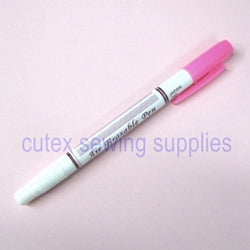 Pink Air Erasable Disappearing Vanishing Pen With Eraser For Fabric Marking