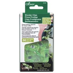 Clover Neon Green Wonder Clips - 50 Pack For Sewing, Crafts, Quilting, Arts