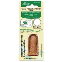Clover Natural Fit Leather Thimbles - Size Large #6030 Sewing Quilting Notions