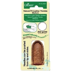 Clover Natural Fit Leather Thimbles - Size Medium #6029 Sewing Quilting Notions