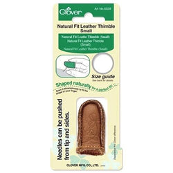 Clover Natural Fit Leather Thimbles - Size Small #6028 Sewing Quilting Notions