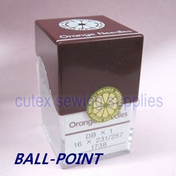 100 Orange DBX1 16X231 16X257 Ball-Point Industrial Sewing Machine Needles