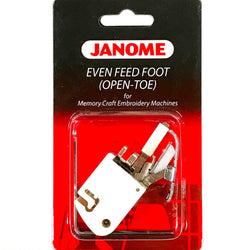 Janome Even Feed Foot (Open-Toe) #200338006 Memory Craft Embroidery Machines