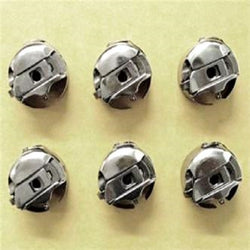 6 Large M Bobbin Cases With Pigtail For BARUDAN TAJIMA Embroidery Machine