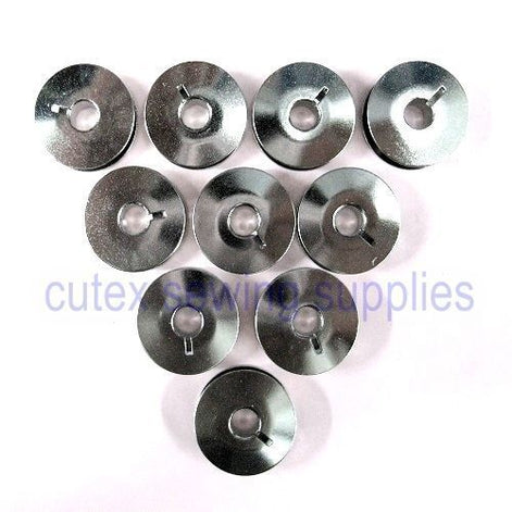 10 Metal Bobbins For Singer 206, 206K, 306, 319 Industrial Sewing Machines  - Cutex Sewing Supplies