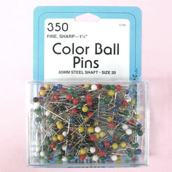 Collins Fine, Sharp 1-1-4", Size 20, Color Ball Head Poins - 350 Pack
