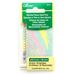 Clover Marbled Glass Head 20 Pins 0.5mmx36mm No.2511