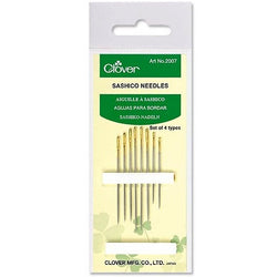 Clover Sashico Needles 4-Sizes, 8-Needles Pack Clover Art No. 2007