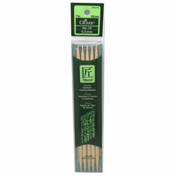 Clover Takumi Bamboo Double Point 7" (18cm), Size 10, 5-Pack Knitting Needles